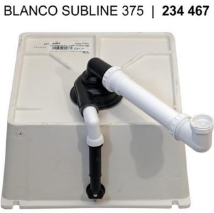 Мойка Blanco SUBLINE 375-U керамика отводная арматура InFino® глянцевая магнолия клапан-автомат InFino 523727 фото 3
