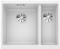 мойку Blanco SUBLINE 340/160-U SILGRANIT белый клапан-автомат InFino 523552