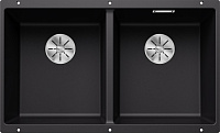 Мойка Blanco SUBLINE 350/350-U Silgranit черный клапан-автомат InFino 525987