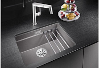 Мойка Blanco Etagon 500-U SILGRANIT PuraDur жемчужный клапан-автомат InFino 522230