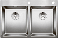 Мойка Blanco Andano 340/340-IF-A отводная арматура InFino® кнопка PushControl Нержавеющая сталь зеркальная полировка клапан-автомат InFino 525248