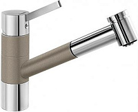 Смеситель Blanco Tivo-S chrome/Silgranit серый бежевый 517619