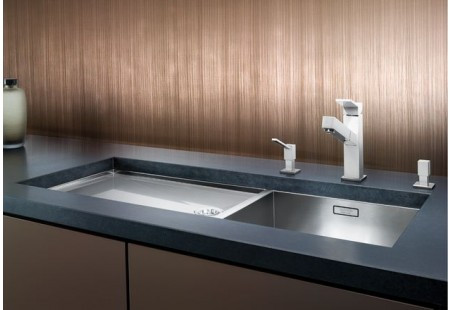 Мойка Blanco Кларон (claron) 400/550-T-U чаша справа нержавеющая сталь полированная 521602