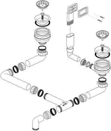 Сифон для кухонной мойки Blanco 214301