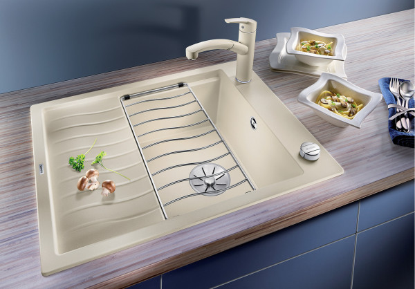 Мойка Blanco Elon 45 S черный чаша справа клапан-автомат InFino 525879