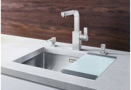 Мойка Blanco Claron 500-U Durinox® отводная арматура InFino® нержавеющая сталь полированная клапан-автомат InFino 523386