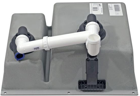 Мойка Blanco SUBLINE 340/160-U SILGRANIT серый бежевый чаша слева клапан-автомат InFino 523556