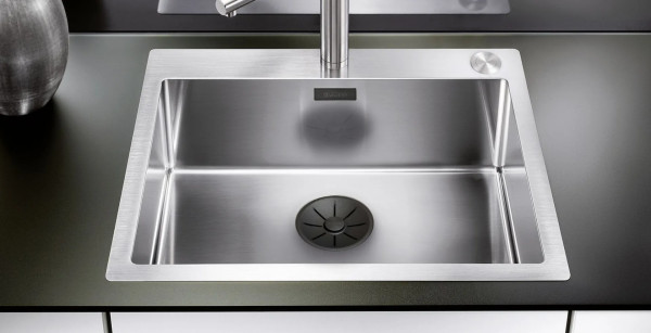 Отводная арматура Blanco InFino® с переливом черный матовый две чаши 239979