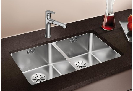 Мойка Blanco Andano 340/340-U нержавеющая сталь полированная клапан-автомат InFino 522983