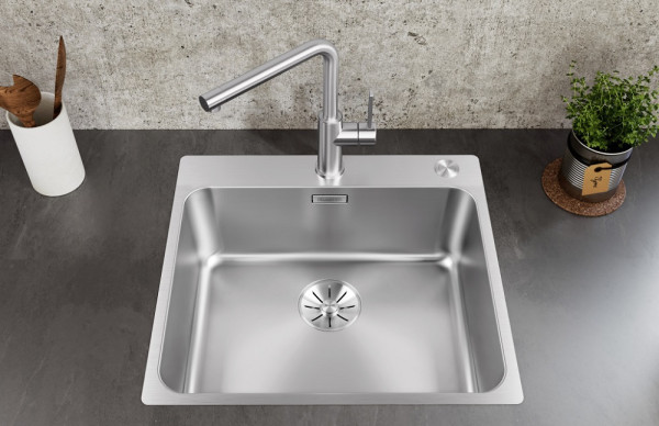 Мойка Blanco Solis 500-U нержавеющая сталь полированная клапан-автомат InFino 526122