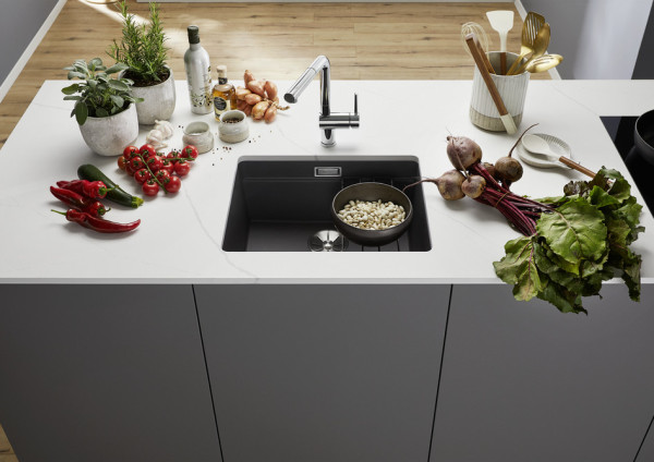 Мойка Blanco Etagon 500-U SILGRANIT PuraDur мягкий белый клапан-автомат InFino 527075