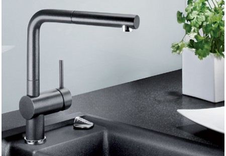 Смеситель Бланко Linus-S Silgranit темная скала 518813 Смеситель Blanco Linus-S Silgranit темная скала 518813
