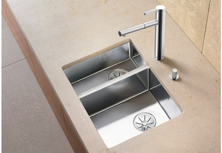 Мойка Blanco Claron 340/180-U нержавеющая сталь полированная чаша справа клапан-автомат InFino 521610