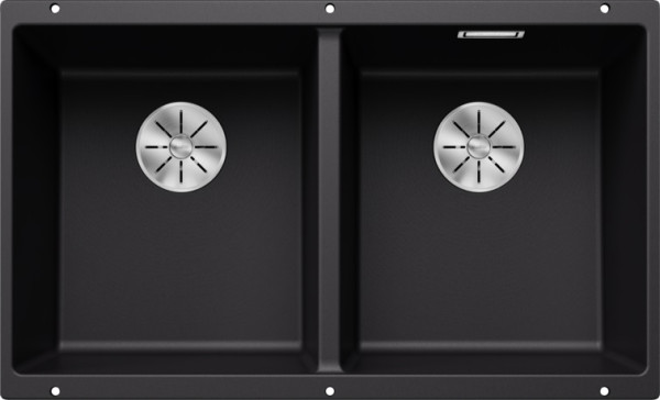 Мойка Blanco SUBLINE 350/350-U Silgranit черный клапан-автомат InFino 525987