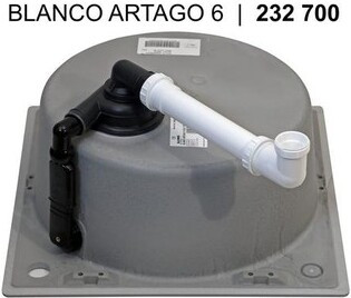 Мойка Blanco Артаго (artago) 6-IF/A антрацит ИнФино (infino) клапан-автомат InFino 521766