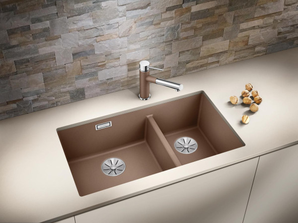 Мойка Blanco Subline 430/270-U черный клапан-автомат InFino 525991