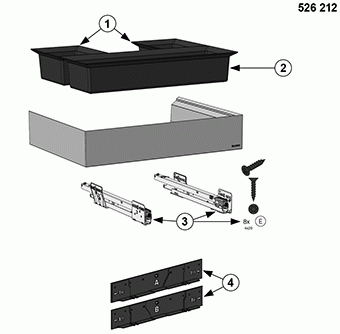 Верхний ящик для системы сортировки мусора Blanco Select II Orga 526212