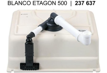 Мойка Blanco ETAGON 500-U PuraPlus глянцевая магнолия клапан-автомат InFino 525150