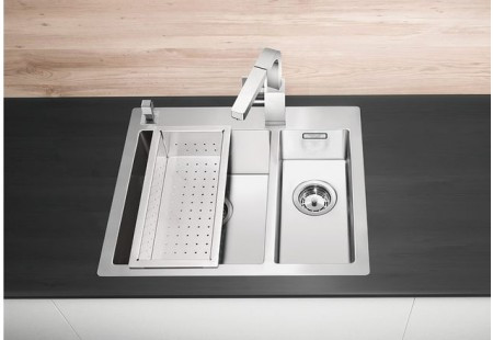 Мойка Blanco Claron 340/180-IF/N нержавеющая сталь полированная чаша слева клапан-автомат InFino 521607