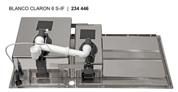 Мойка Blanco Claron 6S-IF/A крыло нержавеющая сталь полированная чаша слева клапан-автомат InFino 521646
