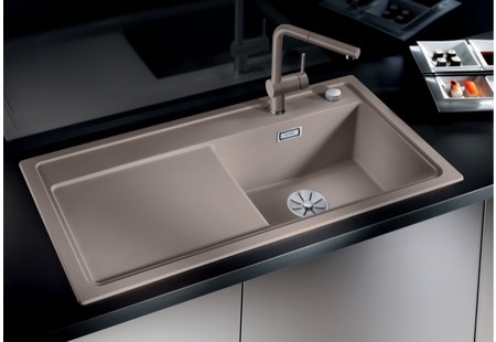 Мойка Blanco Зенар (zenar) XL 6 S черный ИнФино (infino) чаша справа клапан-автомат InFino 526062