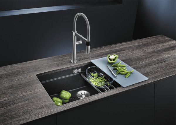 Мойка Бланко Etagon 700-U SILGRANIT PuraDur темная скала клапан-автомат InFino 525168 Мойка Blanco Etagon 700-U SILGRANIT PuraDur темная скала клапан-автомат InFino 525168
