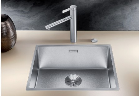 Мойка Blanco Кларон (claron) 400-IF Дуринокс (durinox) отводная арматура ИнФино (infino) нержавеющая сталь полированная ИнФино (infino) клапан-автомат InFino 523389
