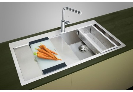 Мойка Blanco Кларон (claron) 5S-IF/A крыло нержавеющая сталь полированная ИнФино (infino) чаша слева клапан-автомат InFino 521626