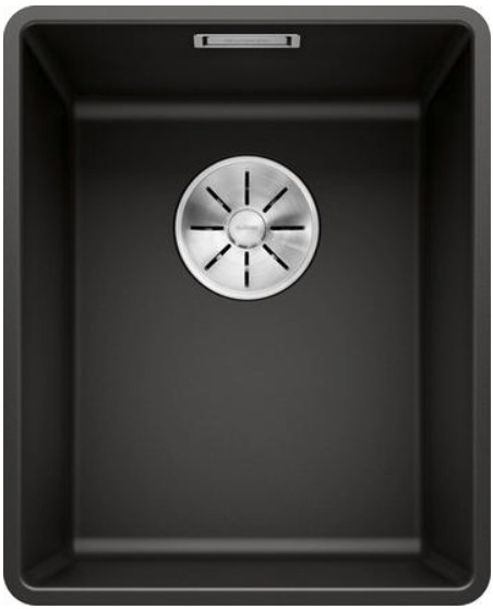 Мойка Blanco Саблайн (subline) 320-F черный ИнФино (infino) клапан-автомат InFino 525982