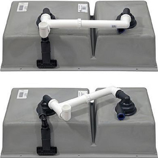 Мойка Blanco SUBLINE 480/320-U белый клапан-автомат InFino 523588