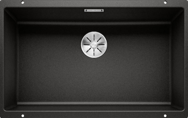Мойка Blanco SUBLINE 700-U SILGRANIT черный клапан-автомат InFino 526001