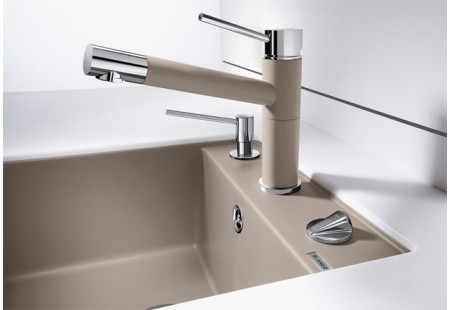 Смеситель Blanco Альта Компакт Хром/Силгранит (alta compact chrome/silgranit) жасмин 515318