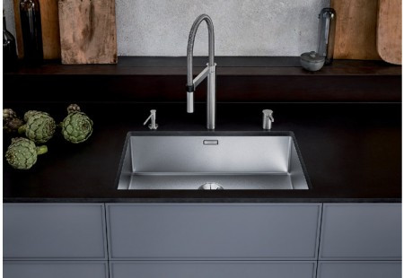 Мойка Blanco Claron 700-U Durinox нержавеющая сталь полированная клапан-автомат InFino 523387