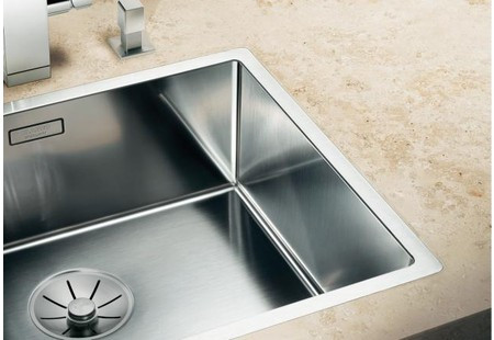 Мойка Blanco Кларон (claron) 400-IF Дуринокс (durinox) отводная арматура ИнФино (infino) нержавеющая сталь полированная ИнФино (infino) клапан-автомат InFino 523389