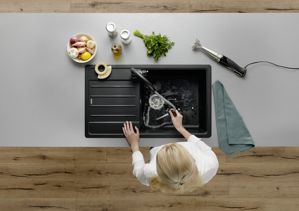 Смеситель Blanco MIDA-S Silgranit черный 526146