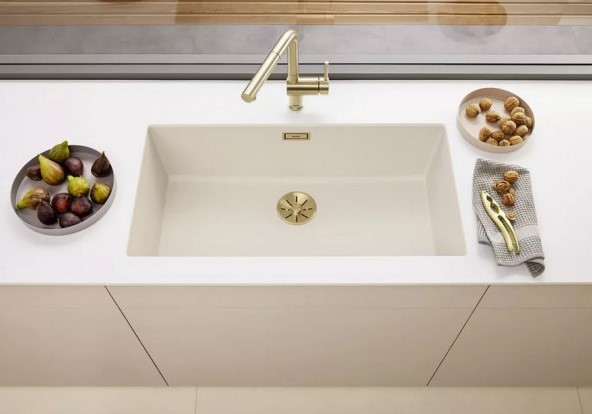 Набор декоративных элементов Blanco C-overflow и InFino® Satin Gold (две чаши) 203477