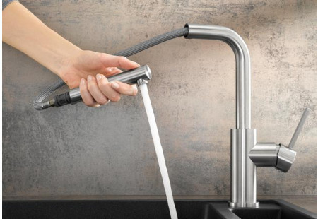 Смеситель Blanco LANORA-S нержавеющая сталь полированная 523123