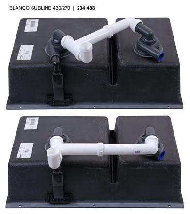 Мойка Blanco Subline 430/270-U черный клапан-автомат InFino 525991
